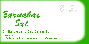 barnabas sal business card